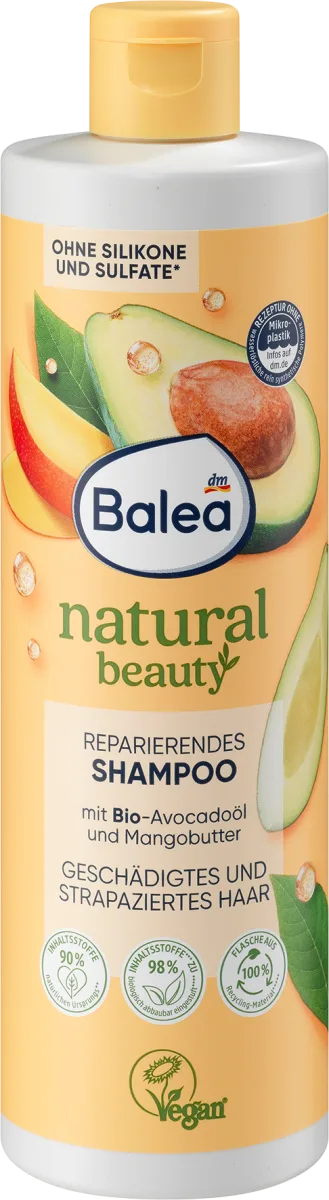 Shampoo Natural Beauty with organic avocado oil and mango butter, 400 ml
