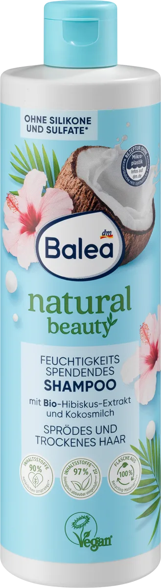Shampoo Natural Beauty organic hibiscus extract and coconut milk, 400 ml