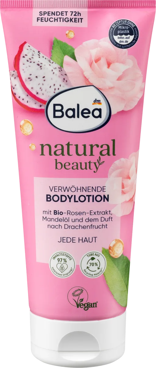Body Lotion Natural Beauty Rose & Dragon Fruit, 200 ml
