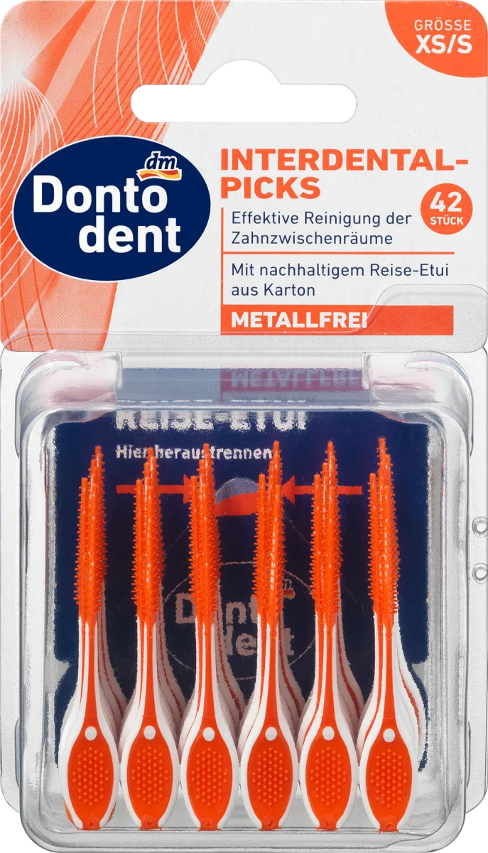 Interdental picks orange metal free  XS/S, 42 St