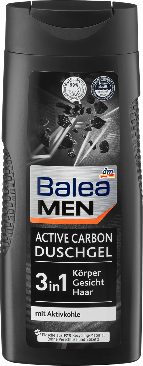 Active Carbon 3in1 shower gel, 300 ml