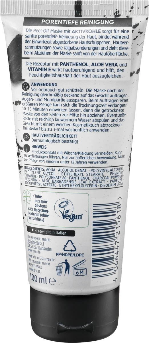 Face Mask Peel-off With Activated Carbon, 100 ml - Image 3