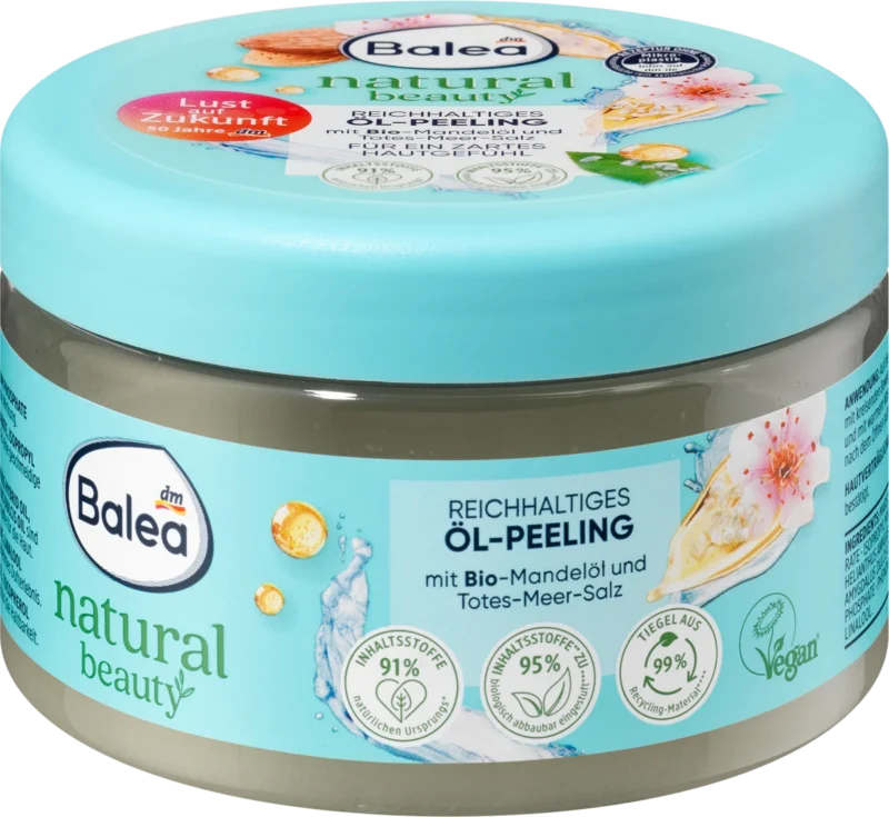Natural Beauty Peeling With Organic Almond Oil, 300 g