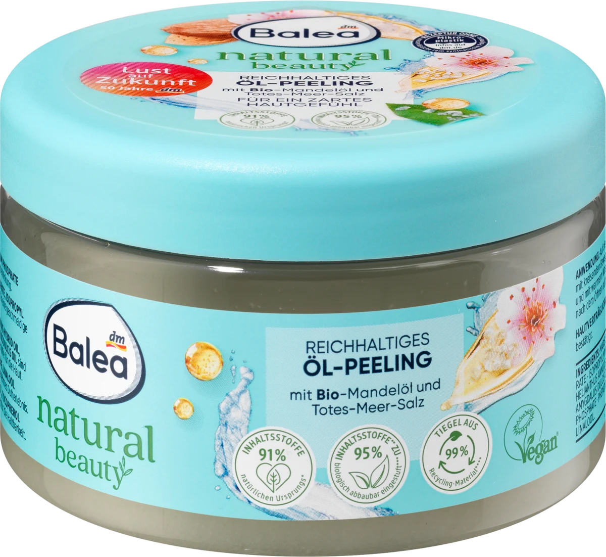 Natural Beauty Peeling With Organic Almond Oil, 300 g