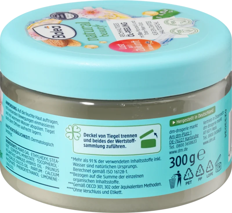 Natural Beauty Peeling With Organic Almond Oil, 300 g - Image 2
