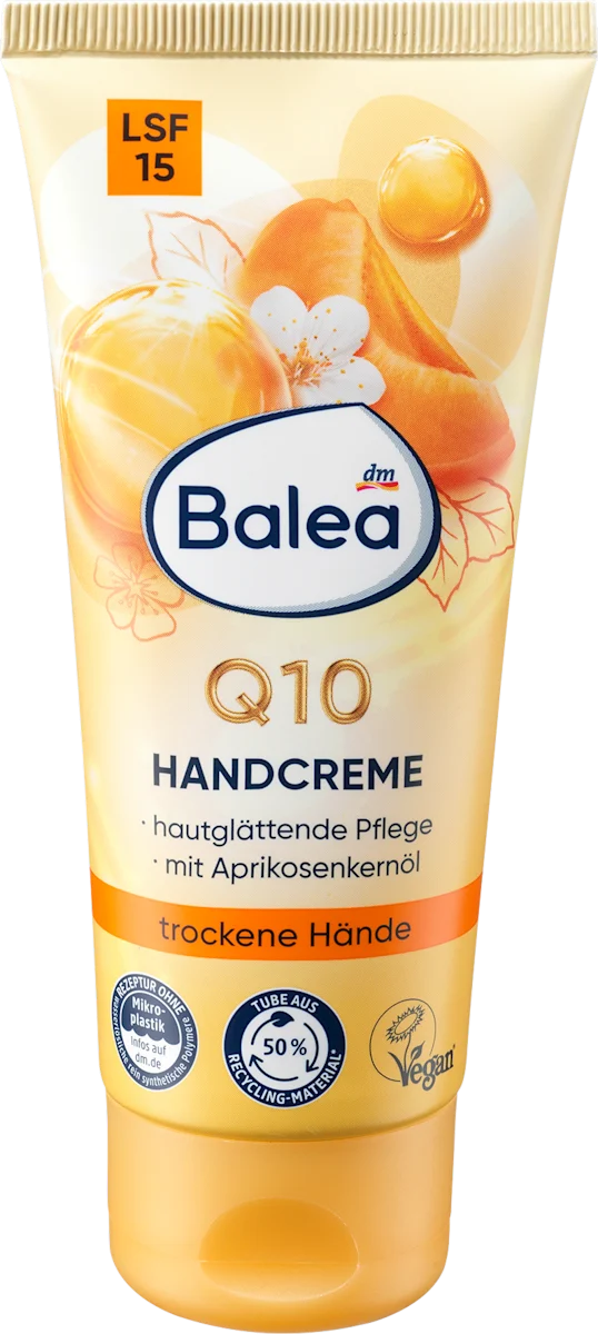 Hand Cream Q10 with Apricot Oil and SPF 15, 100 ml