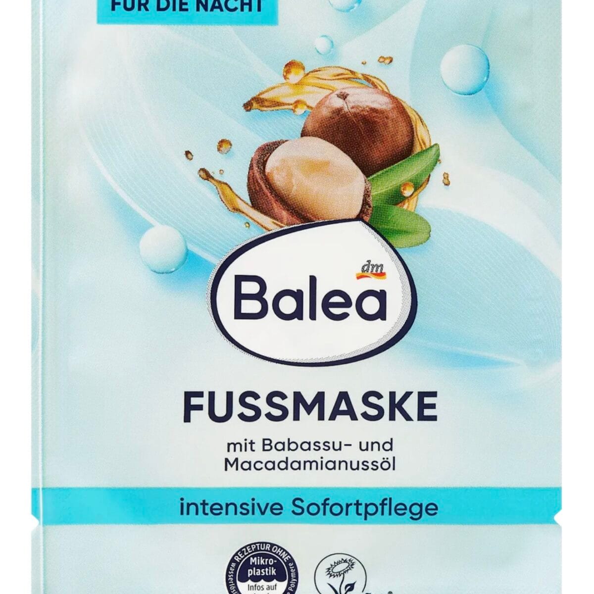 Foot mask with babassu and macadamia nut oil, 15 ml